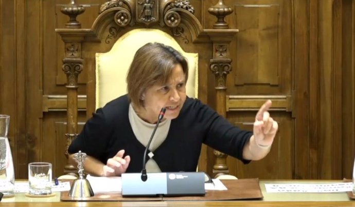 Intervención de la alcaldesa gijonesa, Carmen Moriyón (Foro), en el Pleno Municipal de Gijón.