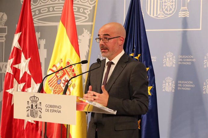 El delegado del Gobierno en Madrid, Francisco Martín, en la rueda de prensa.