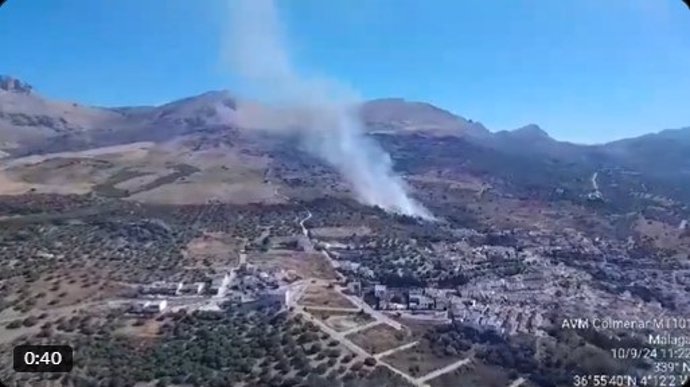 Imagen de recurso del incendio en Periana