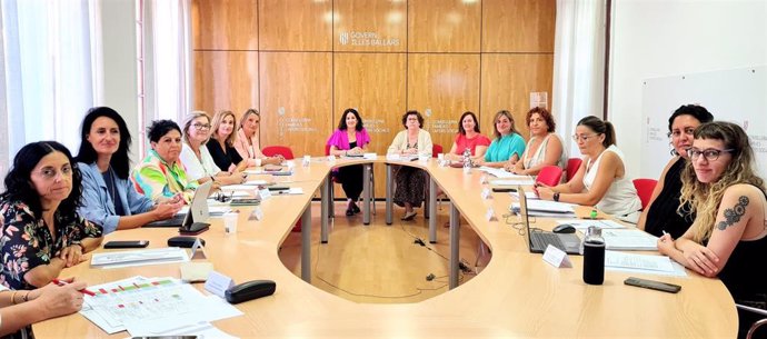 Reunión de la Comisión para la Igualdad del IbDona presidida por la consellera de Familias y Asuntos Sociales, Catalina Cirer.