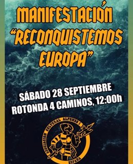 Cartel de la manifestación convocada por la asociación Alfonso I