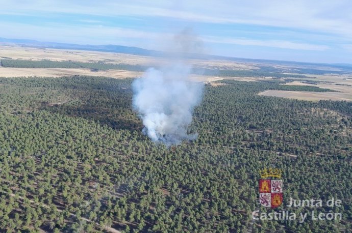 Declarado nivel 1 de peligrosidad un incendio en El Bohodón (Ávila)