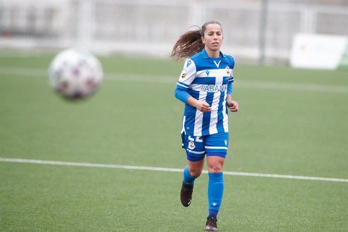 Archivo - Cristina Martinez of Deportivo in action during the the spanish women league, Primera Iberdrola, football match played between Rayo Vallecano and RC Deportivo de la Coruna Abanca at Ciudad Deportiva Rayo Vallecano on february 28, 2021, in Madrid