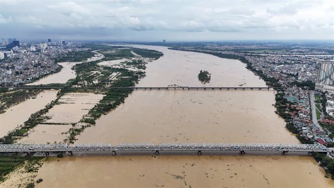 Inundaciones provocadas por el tifón 'Yagi' en Vietnam.