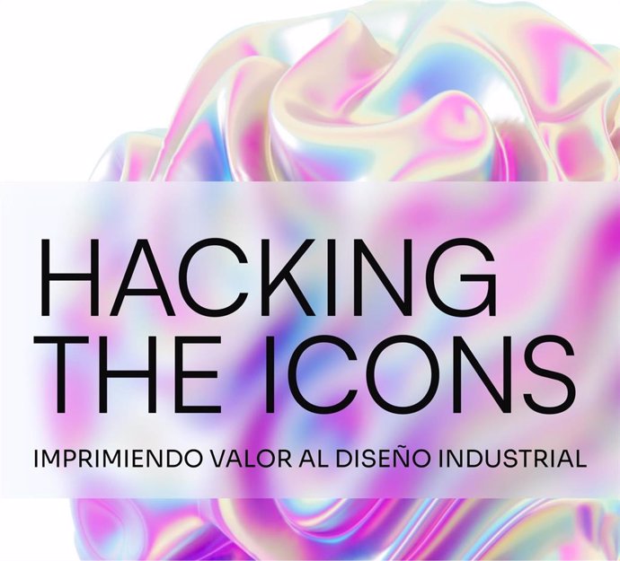 Archivo - Cartel de la exposición 'Hacking the Icons', en el marco de la celebración del congreso Graphispag, del 1 al 3 de octubre en el recinto Gran Via de Fira de Barcelona