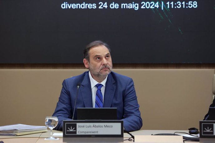 Archivo - El diputado del Grupo Mixto y exministro de Transportes, José Luis Ábalos, comparece ante la Comisión de Investigación sobre el 'caso Koldo', en el Parlament Balear, a 24 de mayo de 2024, en Palma de Mallorca, Mallorca, Baleares (España).