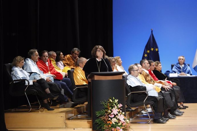 La rectora de la Universidad de Alicante (UA), Amparo Navarro, durante el Acto de Apertura del Curso Académico 2024-2025