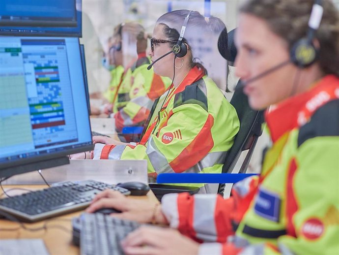 Sala del Centro Coordinador de Emergencias y Seguridad del 112 Canarias