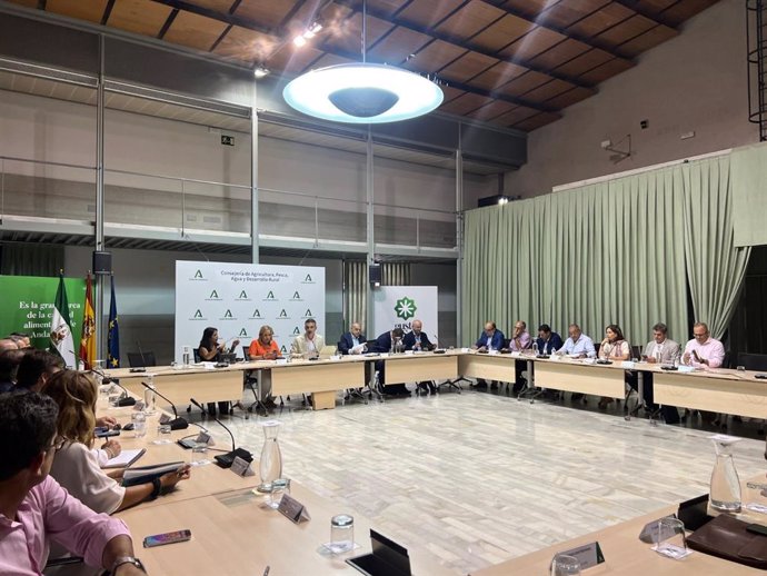 El consejero de Agricultura, Pesca, Agua y Desarrollo Rural, Ramón Fernández-Pacheco, ha presidido la Mesa de Interlocución Pesquera celebrada en Sevilla.