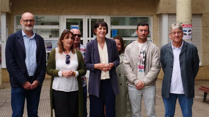 La portavoz nacional del BNG, Ana Pontón, en una visita a la comarca de Valdeorras