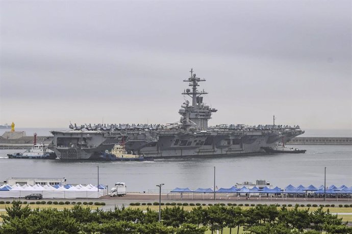 Archivo - El portaaviones estadounidense 'USS Theodore Roosevelt'