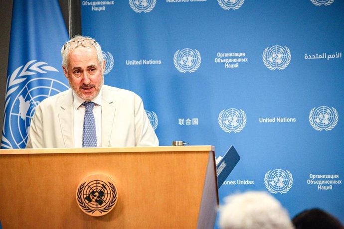 Archivo - El portavoz del secretario general de la ONU, Stéphane Dujarric