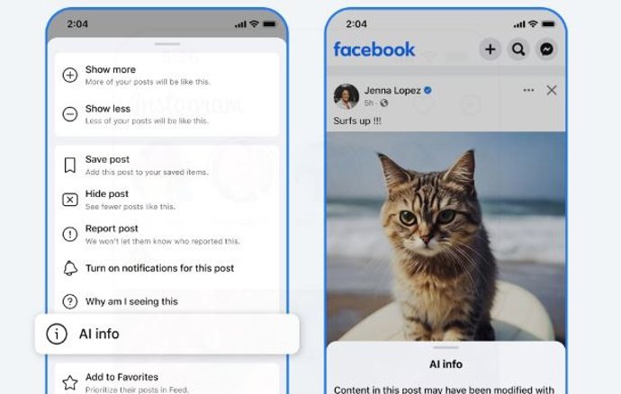 Latam.-Meta traslada la etiqueta 'Información de IA' de contenidos editados con esta tecnología al menú de las publicaciones