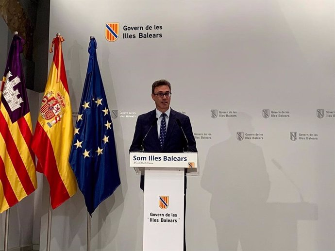 El portavoz del Govern, Antoni Costa, en la rueda de prensa posterior al Consell de Govern