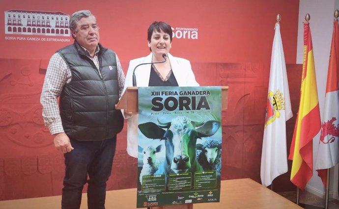 Gustavo Gonzalo y Ana Romero presentan la Feria de Ganado de Soria