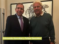 Felipe González se reúne con Edmundo González que dice que seguirá "luchando por la transición democrática" en Venezuela