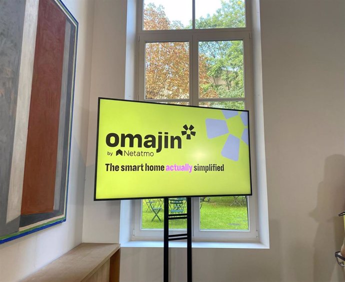 Logo de la nueva marca de dispositivos para el hogar inteligente, omajin by Netatmo.