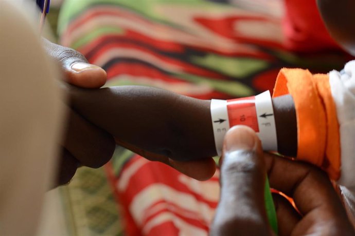 Cribado de nutrición en el campamento de desplazados de Zamzam, en Darfur