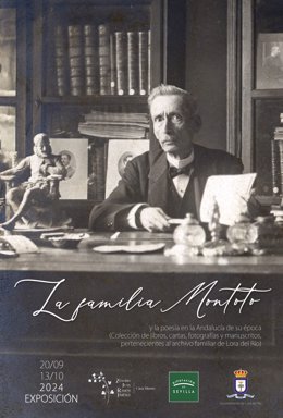 Cartel de la exposición 'La Familia Montoto y la poesía en la Andalucía de su época'.