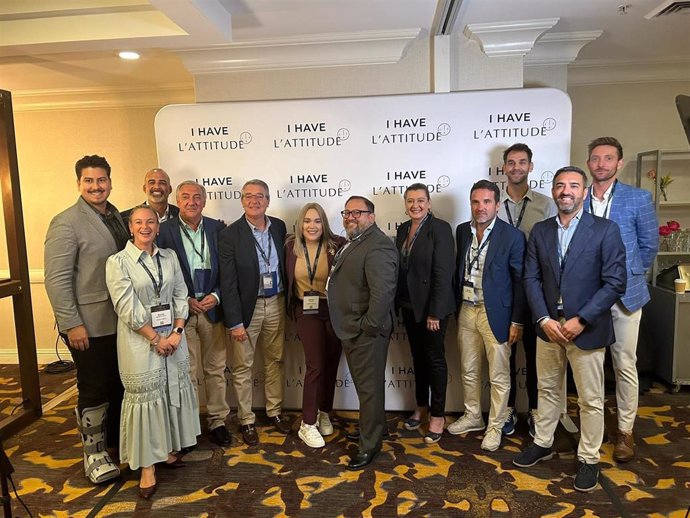 El presidente de la Diputación de Málaga, Francisco Salado, y el edil de Turismo de la capital, Jacobo Florido, durante su estancia en la ciudad californiana de San Diego (EEUU) donde se han reunido con directivos de United Airlines.