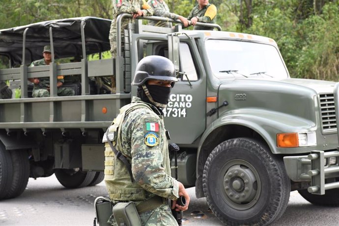 Archivo - Imagen de archivo de miembros del Ejército en Chiapas.