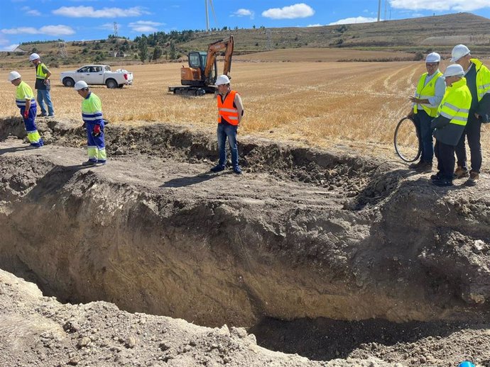 Tuberías entre Vivar del Cid y Sotopalacios, en Burgos