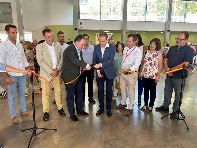 El presidente de la Diputación Provincial de Huelva, David Toscano, en la VI Feria del Automóvil Clásico de Aracena.