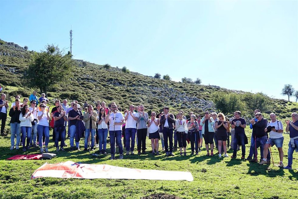 Acto del PSOE en el Pozo Funeres.