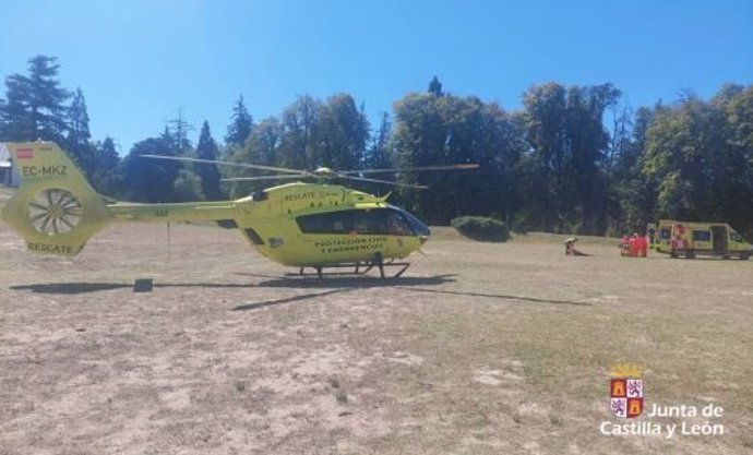 Imagen del rescate en el Real Sitio de San Ildefonso (Segovia)