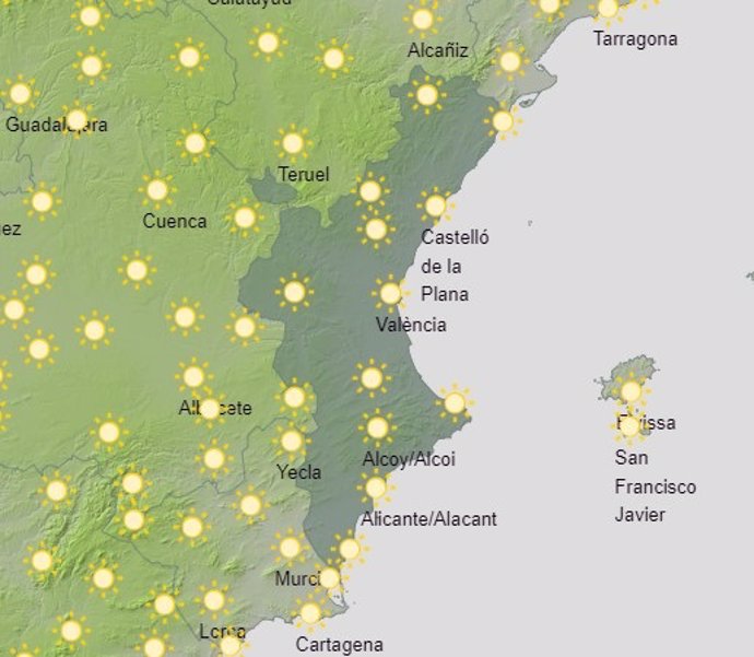 Predicción meteorológica para este domingo, 15 de septiembre