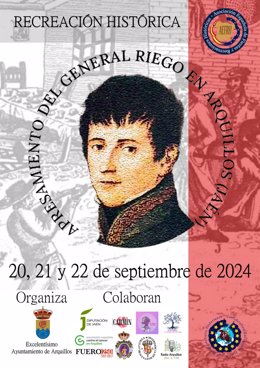 Cartel de la recreación histórica del apresamiento del general Rafael del Riego.