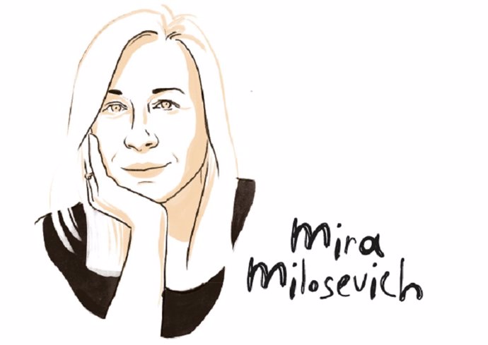 Ilustración de la investigadora Mira Milosevich con motivo de su participación en la Semana del Pensamiento, organizada por la Fundación Caja Navarra