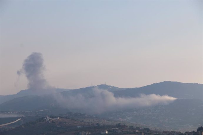 Bombardeo israelí en Marjayún, en Líbano (archivo)