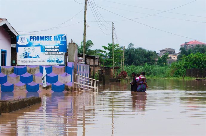 Archivo - Imagen de archivo de inundaciones en Nigeria