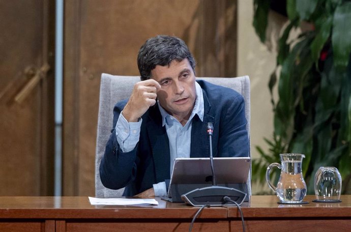 El secretario de estado de la Seguridad Social y Pensiones, Borja Suárez, durante la presentación de la nueva aplicación de la Seguridad Social para realizar trámites. 