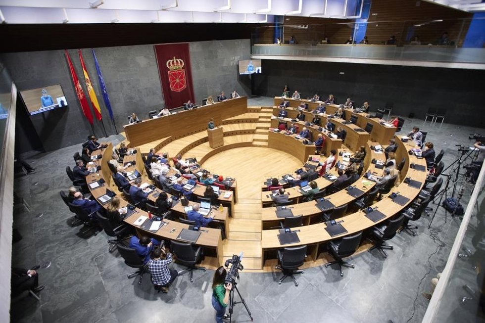 Imagen de un Pleno del Parlamento de Navarra