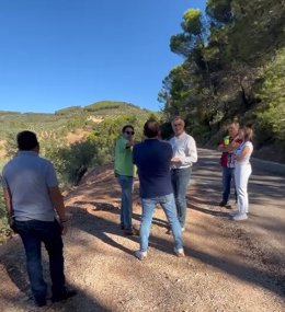 Visita a las obras en la carretera JA-9106.