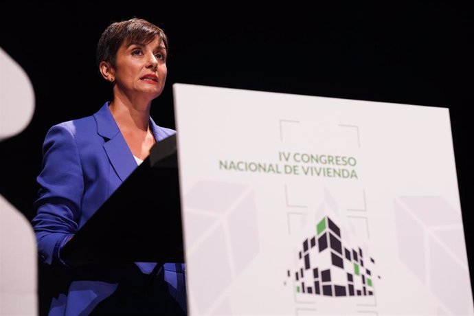 La Ministra de Vivienda y Agenda Urbana, Isabel Rodríguez, interviene en el IV Congreso Nacional de Vivienda.