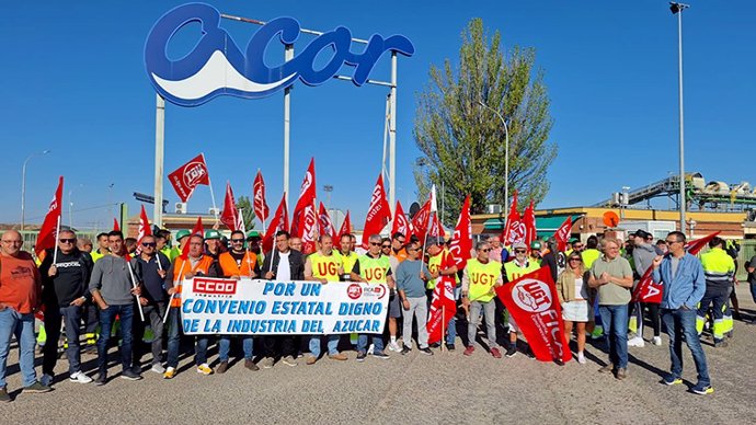 Concentración de protesta de la industria azucarera