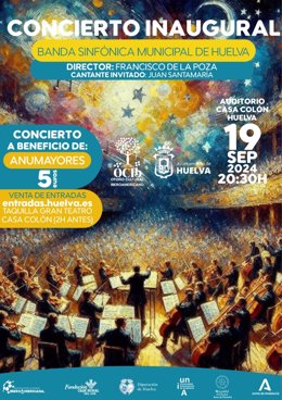 Cartel del concierto inaugural del Otoño Cultural Iberoamericano  de Huelva.