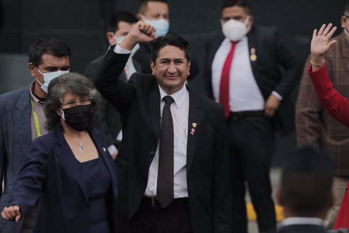 Archivo - July 28, 2021, LIMA, PERU: Ceremonia de Asuncion de Mando del Presidente Electo, Pedro Castillo, en el marco del Bicentenario del Peru en el Congreso de la Republica.