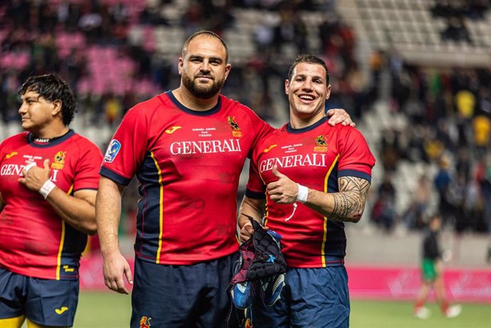 Archivo - Partido de la selección española de rugby ante Rumanía.