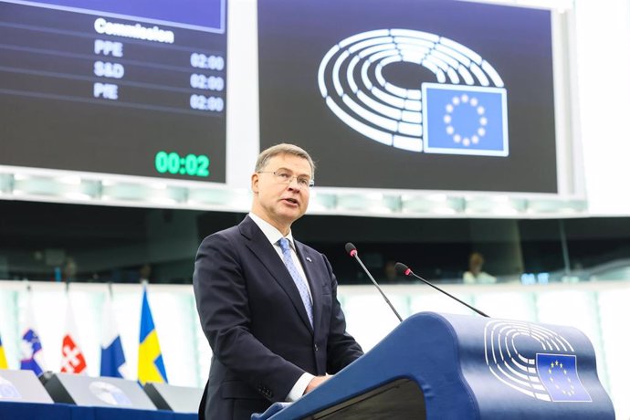 Valdis Dombrovskis comparece ante el Parlamento Europeo