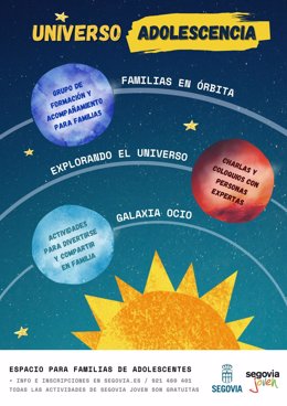 Cartel de la propuesta familiar 'Universo Adolescencia'