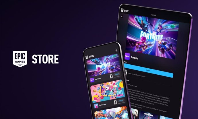 Interfaz de Epic Games Store en iPhone e iPad