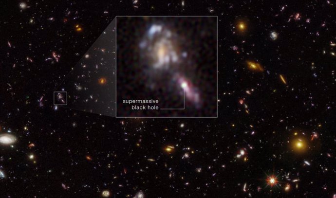 Al comparar las exposiciones en el infrarrojo cercano de la Hubble Wide Field Camera 3 tomadas en 2009, 2012 y 2023, los astrónomos encontraron evidencia de agujeros negros supermasivos parpadeantes en los corazones de las galaxias tempranas.