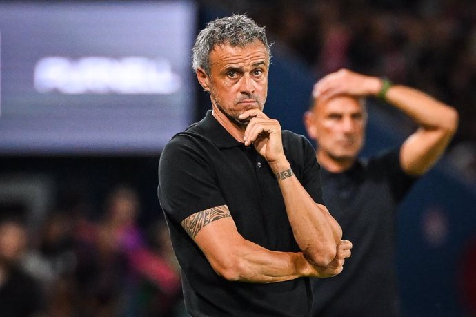 Luis ENRIQUE of PSG during the French championship Ligue 1 football match between Paris Saint-Germain and Montpellier HSC on 23 August 2024 at Parc des Princes stadium in Paris, France - Photo Matthieu Mirville / DPPI