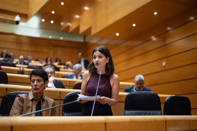 La ministra de Juventud e Infancia, Sira Rego, durante una sesión plenaria en la Cámara Alta, a 17 de septiembre de 2024, en Madrid (España). 