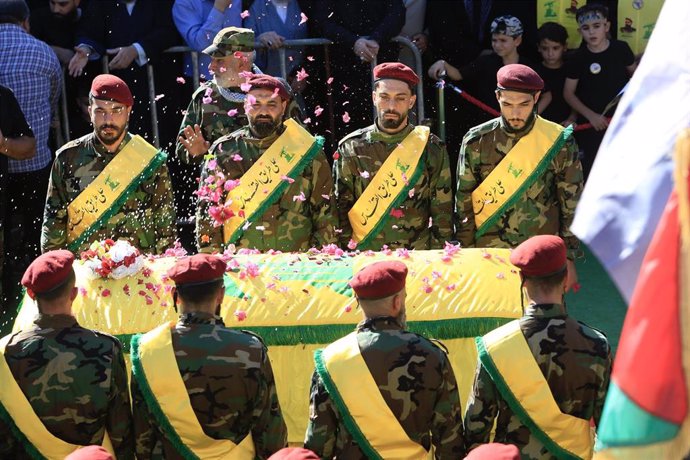 Funeral de un miembro de Hezbolá