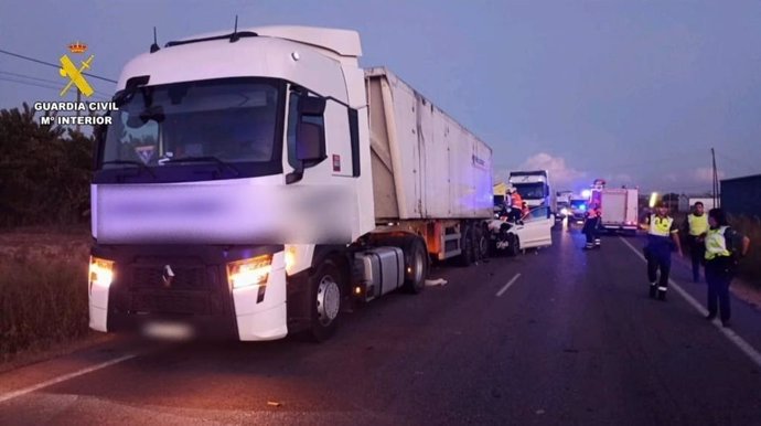 Accidente en la A-1234, entre Fraga y Monzón, sentido ascendente a la altura del término municipal oscense de Zaidín